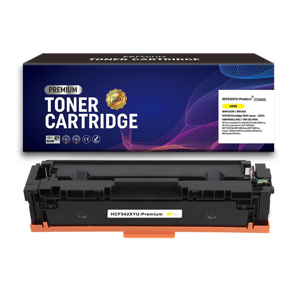 Cartouche de toner Compatible HP CF542X/Cartridge 054H Yellow (203X) Jaune 2500pages - KERA FRANCE Cartouche de toner Compatible HP CF542X/Cartridge 054H Yellow (203X) Jaune 2500pages - KERA FRANCE